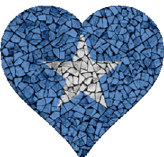 Fahnen Afrika Somalia Herz 