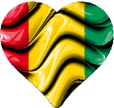 Flags Africa Guinea Heart 