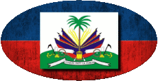 Drapeaux Amériques Haïti Ovale 