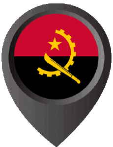 Banderas África Angola Marcador de ubicación 