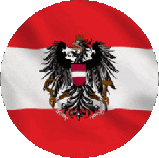 Drapeaux Europe Autriche Rond 