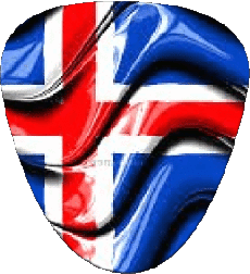 Drapeaux Europe Islande Forme 