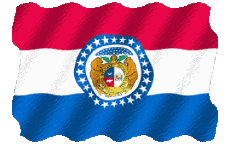 Drapeaux Amériques U.S.A - Etats Missouri Ondulation 