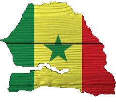 Flags Africa Senegal Map 