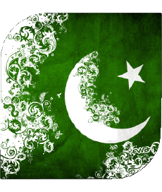 Bandiere Asia Pakistan Quadrato 
