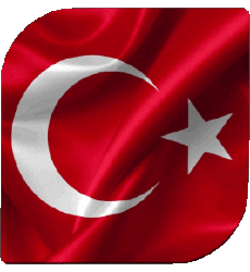 Drapeaux Asie Turquie Carré 