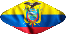 Drapeaux Amériques Equateur Ovale 02 