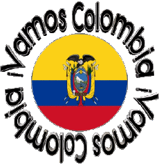 Messages Espagnol Vamos Colombia Bandera 