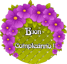 Messages Italian Buon Compleanno Floreale 019 