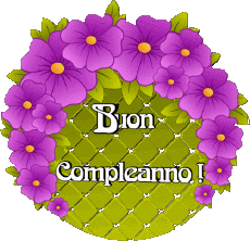 Messages Italien Buon Compleanno Floreale Fond Transparent 019 
