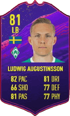 Multimedia Videospiele F I F A - Karten Spieler Schweden Ludwig Augustinsson 