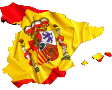 Flags Europe Spain Map 