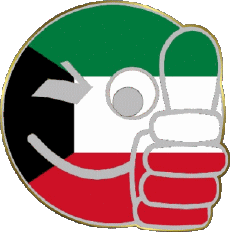 Fahnen Asien Kuwait Smiley - OK 