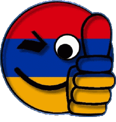 Fahnen Asien Armenien Smiley - OK 
