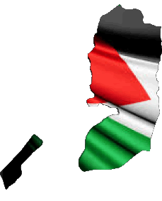 Flags Asia Palestine Map 
