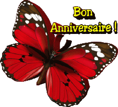 Nachrichten Französisch Bon Anniversaire Papillons 004 