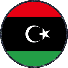 Fahnen Afrika Libyen Runde 