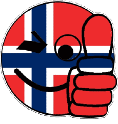 Bandiere Europa Norvegia Faccina - OK 