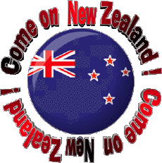 Messages English Come on New Zealand Map - Flag 