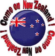 Messagi Inglese Come on New Zealand Map - Flag 
