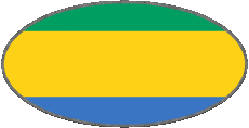 Drapeaux Afrique Gabon Ovale 01 