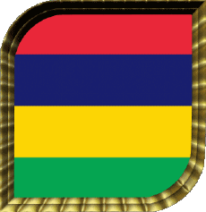Flags Africa Mauritius Square 