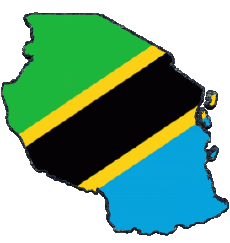 Drapeaux Afrique Tanzanie Carte 
