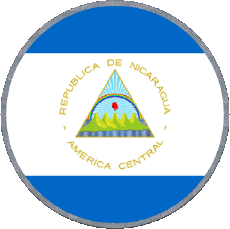 Fahnen Amerika Nicaragua Runde 