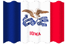 Banderas América U.S.A - Estados Iowa Ondulación 