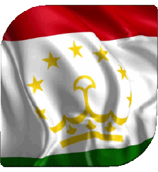 Flags Asia Tajikistan Square 