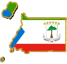 Banderas África Guinea Ecuatorial Mapa 