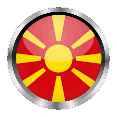 Fahnen Europa Mazedonien Rund - Ringe 