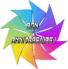 Messages French Bon Anniversaire Abstrait - Géométrique Transparent Background 016 
