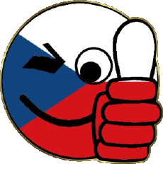 Banderas Europa República Checa Smiley - OK 
