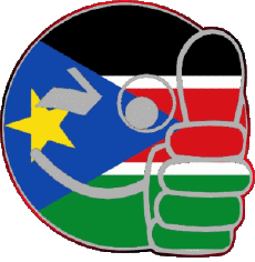 Banderas África Sudán del Sur Smiley - OK 