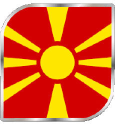 Drapeaux Europe Macédoine Carré 