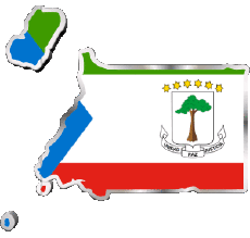 Bandiere Africa Guinea Equatoriale Carta Geografica 