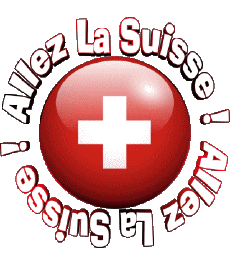 Mensajes Francés Allez La Suisse Carte - Drapeau 