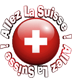 Messages French Allez La Suisse Carte - Drapeau 