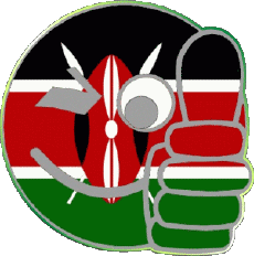 Fahnen Afrika Kenia Smiley - OK 
