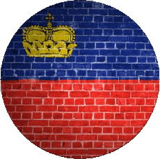 Bandiere Europa Liechtenstein Tondo 
