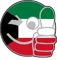 Banderas Asia Kuwait Smiley - OK 