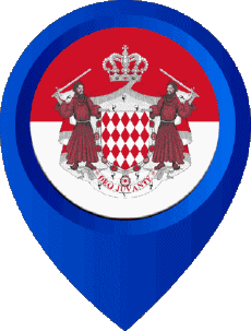 Fahnen Europa Monaco Standort-Pin 