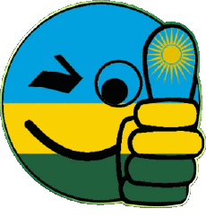 Fahnen Afrika Ruanda Smiley - OK 