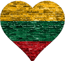 Fahnen Europa Litauen Herz 