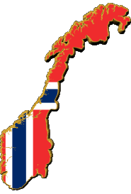 Bandiere Europa Norvegia Carta Geografica 