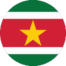 Drapeaux Amériques Suriname Rond 