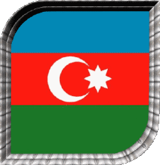 Bandiere Asia Azerbaijan Quadrato 