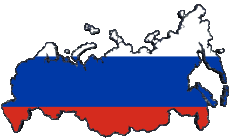 Bandiere Europa Russia Carta Geografica 