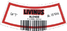 Boissons Bières Belgique Livinus-Blonde 